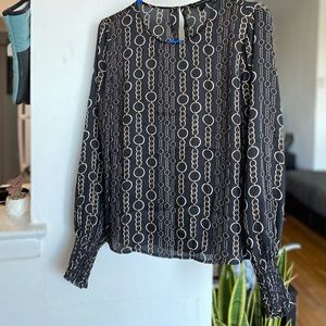 Black and gold Banana Republic Blouse